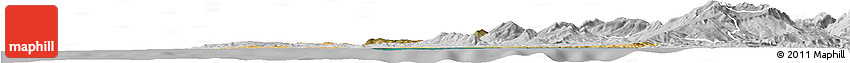Satellite Horizon Map of Tanger, lighten, desaturated