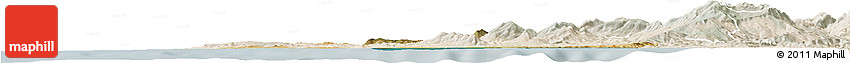 Satellite Horizon Map of Tanger, lighten