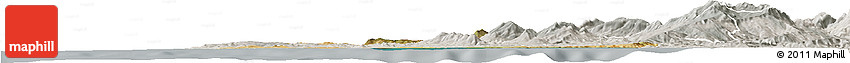Satellite Horizon Map of Tanger, lighten, semi-desaturated