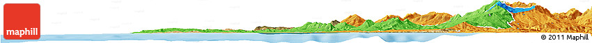 Satellite Horizon Map of Tanger, political outside