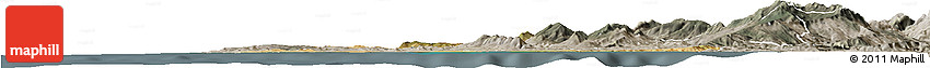 Satellite Horizon Map of Tanger, semi-desaturated