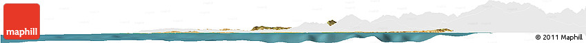 Satellite Horizon Map of Tanger, single color outside