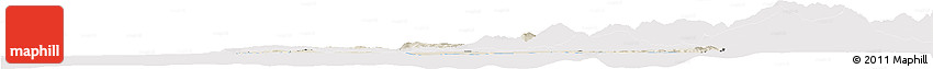 Shaded Relief Horizon Map of Tanger, cropped outside