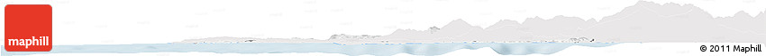 Silver Style Horizon Map of Tanger, single color outside