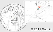 Blank Location Map of Tanger, within the entire country