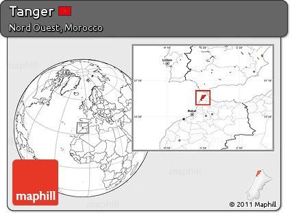 Blank Location Map of Tanger