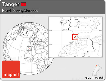 Blank Location Map of Tanger