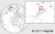Blank Location Map of Tanger, highlighted country, within the entire country