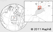 Blank Location Map of Tanger, highlighted country, highlighted parent region, within the entire country