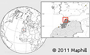 Blank Location Map of Tanger, highlighted country, highlighted parent region