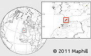 Blank Location Map of Tanger, highlighted parent region