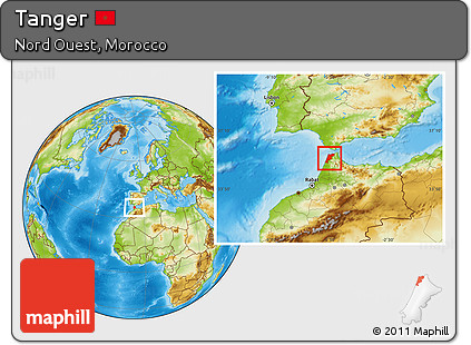 Physical Location Map of Tanger