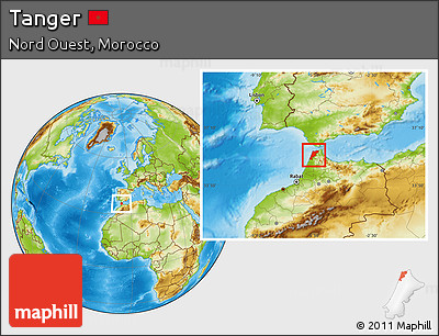 Physical Location Map of Tanger