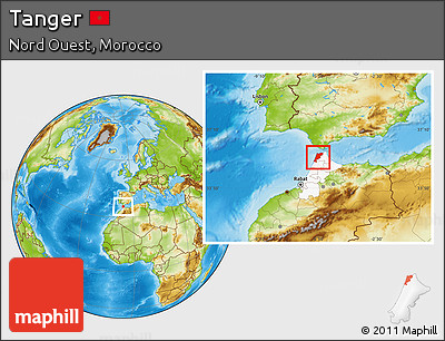 Physical Location Map of Tanger, highlighted parent region