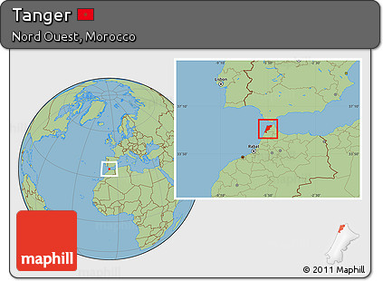 Savanna Style Location Map of Tanger
