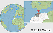 Savanna Style Location Map of Tanger, highlighted country, highlighted parent region