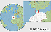 Savanna Style Location Map of Tanger, highlighted country