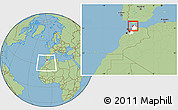 Savanna Style Location Map of Tanger, highlighted parent region, within the entire country