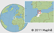Savanna Style Location Map of Tanger, highlighted parent region
