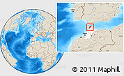 Shaded Relief Location Map of Tanger, highlighted parent region