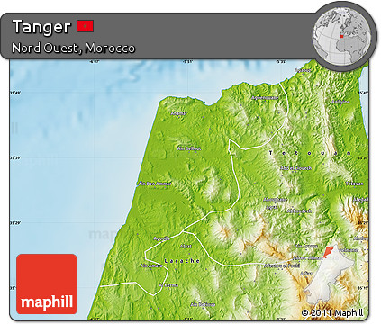 Physical Map of Tanger