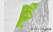 Physical Map of Tanger, lighten, desaturated