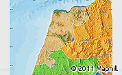 Satellite Map of Tanger, political outside