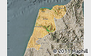 Satellite Map of Tanger, semi-desaturated