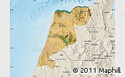 Satellite Map of Tanger, shaded relief outside