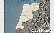 Shaded Relief Map of Tanger, darken