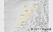Shaded Relief Map of Tanger, desaturated
