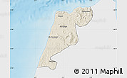 Shaded Relief Map of Tanger, single color outside