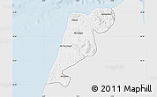 Silver Style Map of Tanger, single color outside