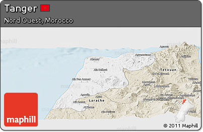 Classic Style Panoramic Map of Tanger
