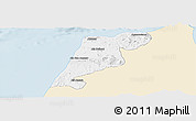 Classic Style Panoramic Map of Tanger, single color outside