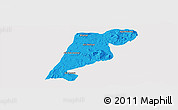 Political Panoramic Map of Tanger, cropped outside