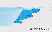 Political Panoramic Map of Tanger, single color outside