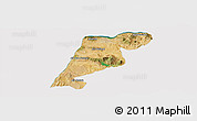 Satellite Panoramic Map of Tanger, cropped outside