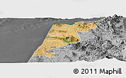 Satellite Panoramic Map of Tanger, desaturated