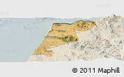 Satellite Panoramic Map of Tanger, lighten