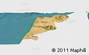 Satellite Panoramic Map of Tanger, single color outside