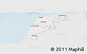 Silver Style Panoramic Map of Tanger, single color outside