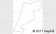 Blank Simple Map of Tanger, cropped outside, no labels