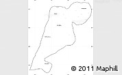 Blank Simple Map of Tanger, cropped outside