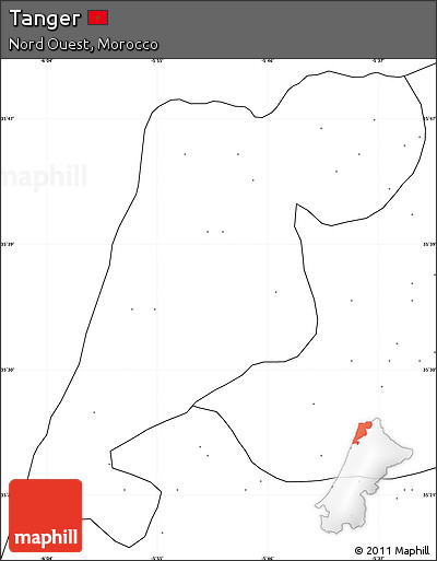 Blank Simple Map of Tanger, no labels
