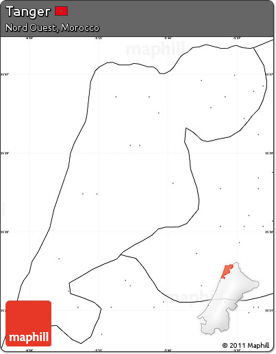 Blank Simple Map of Tanger, no labels