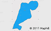 Political Simple Map of Tanger, cropped outside