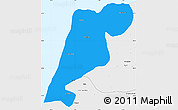 Political Simple Map of Tanger, single color outside, borders and labels