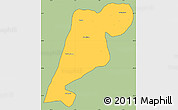 Savanna Style Simple Map of Tanger, cropped outside