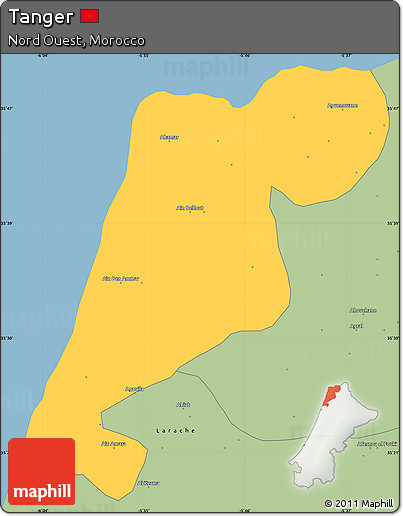 Savanna Style Simple Map of Tanger